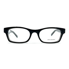 KP 2004 BK/CR Black Crystal Kids Rectangular Eyeglasses Frame 48-18-135