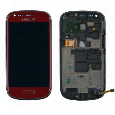 Display Glas Anzeige für Samsung Galaxy S3 mini GT-i8190, rot