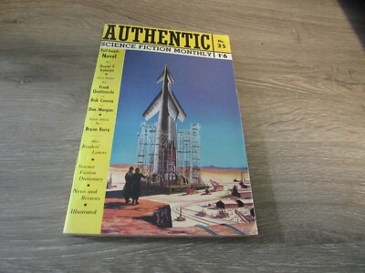 AUTHENTIC SCIENCE FICTION MONTHLY #35  7/53 BRITISH PULP DIGEST MAGAZINE
