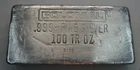 Colonial Silver Bar 100 Tr Oz .999 Fine Vintage Engelhard Poured Serial #3116