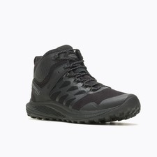 MERRELL WORK Men's Nova 3 Mid Tactical Waterproof Boot Black/Charcoal - J005049,