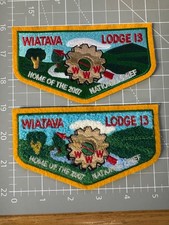 SIGNED BSA Order of the Arrow 2007 National Chief Wiatava Lodge Flap & Chenille