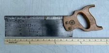 Vintage Disston Keystone K1 12” Backsaw – Warranted Superior Medallion