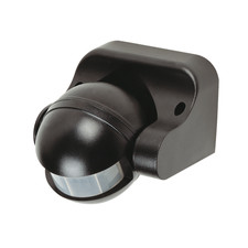 Adjustable 180° Black PIR Sensor | 12m Range | IP44 | For Outdoor Light (NO BOX)