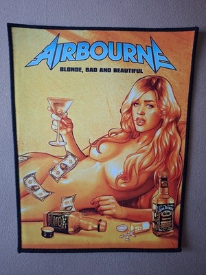 BACKPATCH / RÜCKENAUFNÄHER -- AIRBOURNE - BLONDE , BAD AND BEAUTIFUL - HARD ROCK