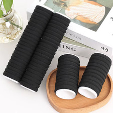 50/100 Black  White Hair Bands High Elastic Rubber Ponytail Holders