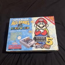 Snes Console Boxed Mario All Stars - Rare Variant Console & Bag Super Nintendo