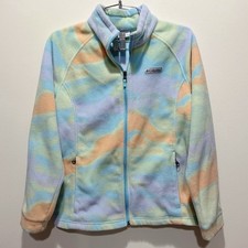 Columbia Kids Girls XL Jacket Benton Springs Full Zip Pastel Camo Swirl Pattern