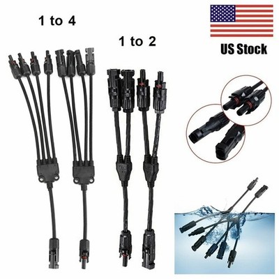 Y Branch Solar Panel Cable Connector T Splitter MMF FFM Waterproof Wire Adapter