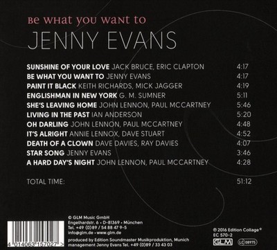 JENNY EVANS (JAZZ VOCALS) - BE WHAT YOU WANT TO [DIGIPAK] * NEW CD