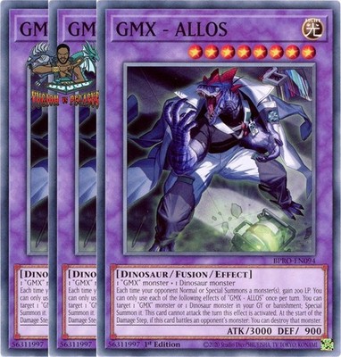 Yugioh! 3x GMX - ALLOS BPRO-EN094 Common 1st Ed NM