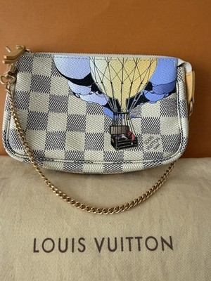Louis Vuitton Damier Azur Monogram Mini Pochette Accessoire Hot Balloon wie neu 