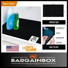 LeakGuard Waterproof Under Sink Mat 24x40 - Elegant Black Felt for Kitchen