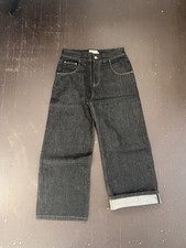 NEAUX DOBT Denim Selvedge Giapponese Gamba Larga NERO Taglia M/32 USATO DELICATAMENTE