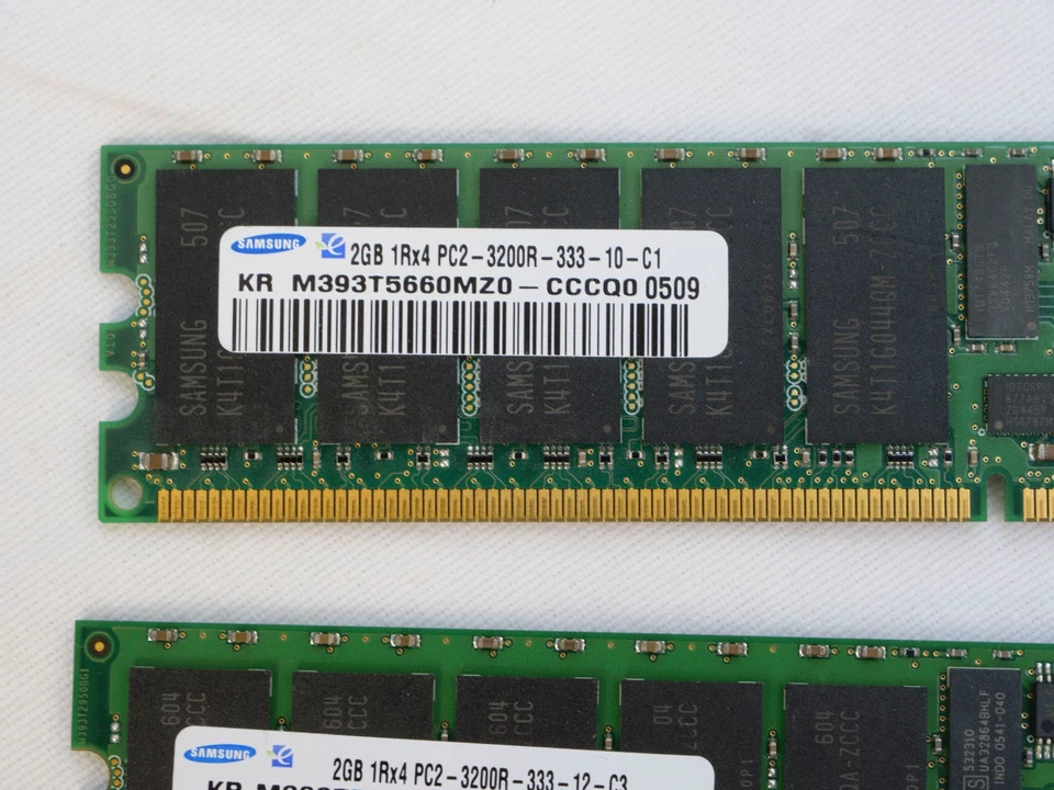 3x HP 2G8 1Rx4 PC2 -3200R - 333 Ram ECC REG Server Memory - Image 2 of 4