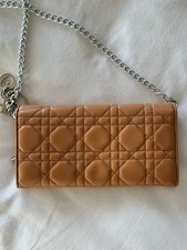 Christian Dior Cannage Wallet on Chain – Tan Caramel Leather | Rare Colour 