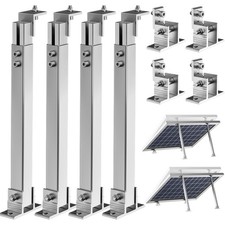 2 Set Adjustable Solar Panel Tilt Mount Brackets Aluminum Alloy Mounting Brac...
