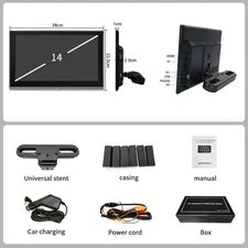 14" Universal Media Headrest for Car Rear Monitor Video USB TF WIFI Androind 13