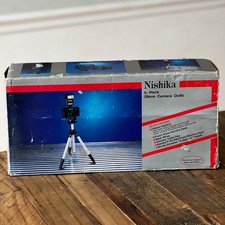 Nishika MF-3 35mm Point And Shoot Camera 50mm 1:6 Lens w/ box, flash tripod