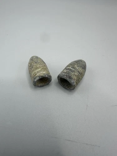 2 Antique Civil War Minie Balls Lead Bullets Artifacts
