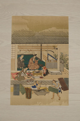 Japanischer Holzschnitt Ukiyoe Reprint Mitsuoki Tosa Artisan Arrow-maker