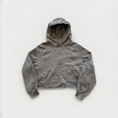 Lululemon Scuba Oversized Half-Zip Hoodie Women s L / XL W3DM4S Brown
