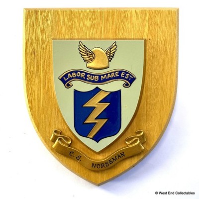 CS Norseman Kabelschicht Telegraph Schiff Plakette Schild Wappen Schild C