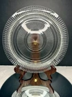 12” Vintage AnchorHocking Queen Mary Clear Depression Glass Serving Plate Ribbed