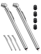 Pencil Tire Pressure Gauge Set, 10-75 PSI, Stainless Steel, 3 Measurements