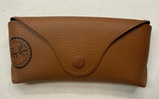 Ray Ban Brown Leather Case Only Brown Snap Closure