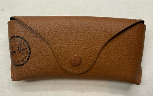 Ray Ban Brown Leather Case Only Brown Snap Closure