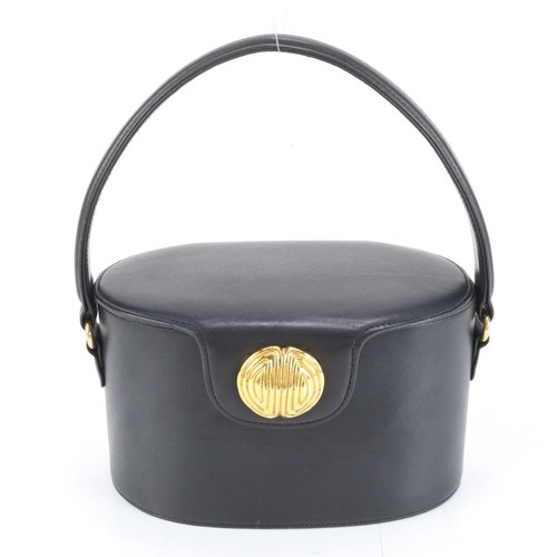 GIVENCHY Hand Bag Tote Purse Leather Black Authentic