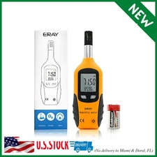 Digital Psychrometer Thermometer Hygrometer with Backlight, ERAY Temperature and