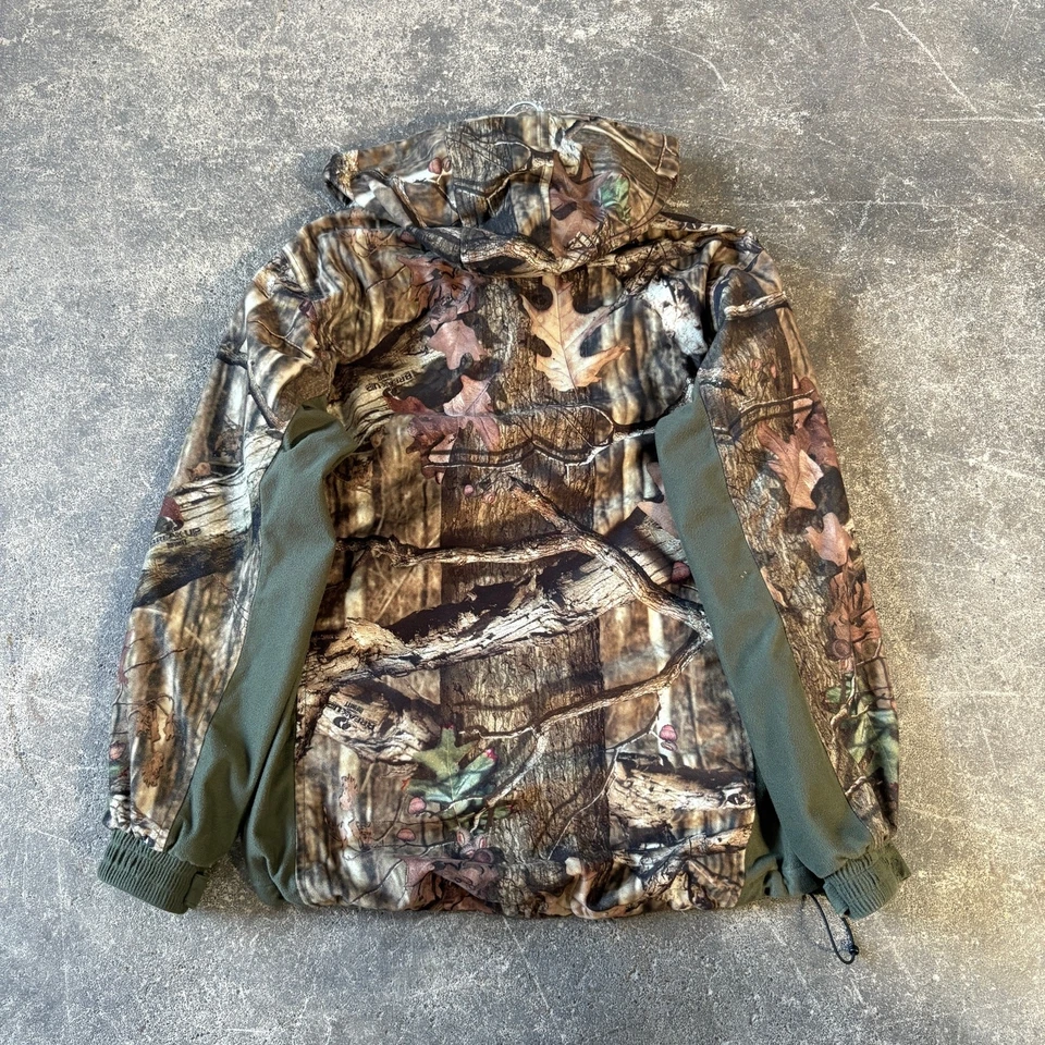 Yukon Gear Camo Hunting Jacket Mens M Brown Moinf Grape Leaf Outdoor Hooded Zip - Image 4 of 4