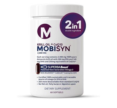 Mobisyn Pure Antarctic Krill Oil 1000mg Joint Immune & Heart Support 60 Exp05/28