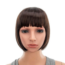 Swacc 10 Inch Short Straight Bob Wig Bangs Sy...