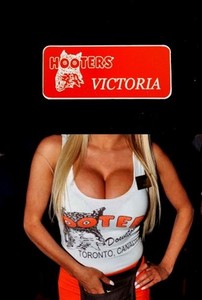3 Hooters Uniform Name Tag Dress Up Bar Costume Extra Victoria They're Real Coco