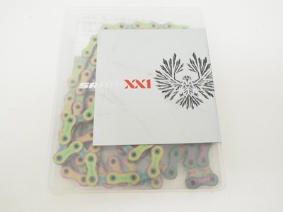 NEW SRAM XX1 Eagle Mountain Bike Chain 12-Speed Rainbow 126 Link Cracked Package