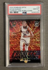 2024 PANINI DONRUSS OPTIC EXPRESS LANE PURPLE SHIMMER #18 KEVIN DURANT PSA 10