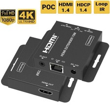 HDMI Extender POC with Loop&IR 4K 1080P over cat5e/6 RJ45 Ethernet Cable up 70M