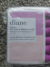 Diane Long Cold Wave Perm Rods, 12 Pack-Orchid 9/16" New