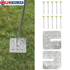 2 Sets Camper Van Awning Leg Plates + Pegs For Fiamma/Omnistor/Thule Motorhome