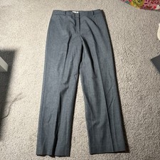 Talbots Women  s Grey Straight Leg High Rise Dress Pants Wool Blend Career Sz 10