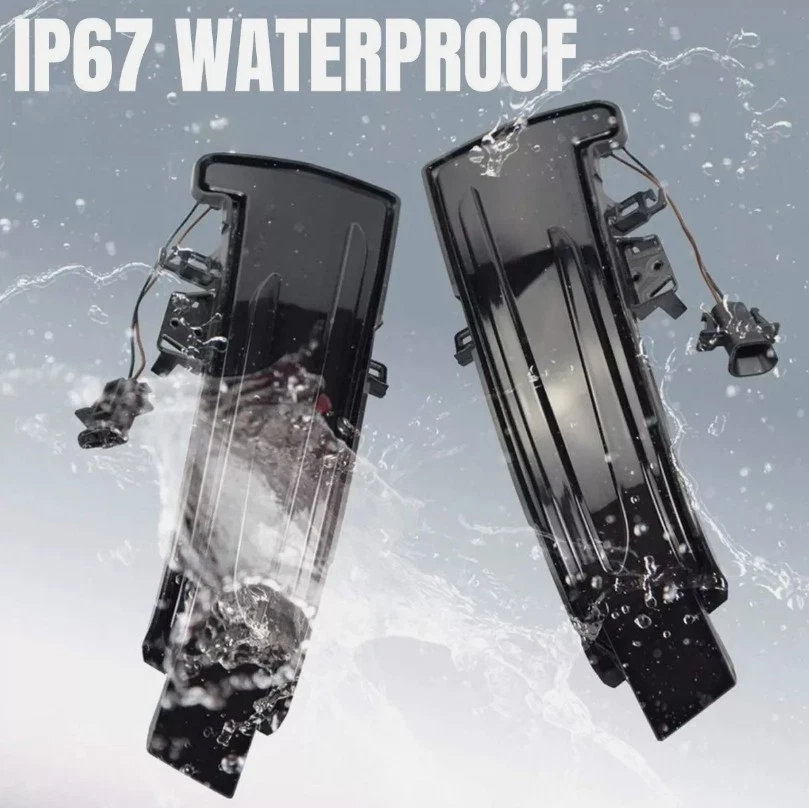 For Mercedes Benz C E S CLA CLS GLK LED Side Mirror Turn Signal Light Sequential - Image 4 of 4