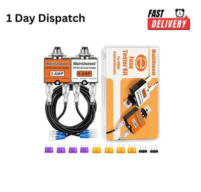 #ad HVAC Fuse Popper Resettable Tester Kit 3A 5A Control Circuit Tool $25.97
