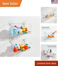 Bath Toy Storage Holder Basket for Bathtub Shower Caddy Large Capacity