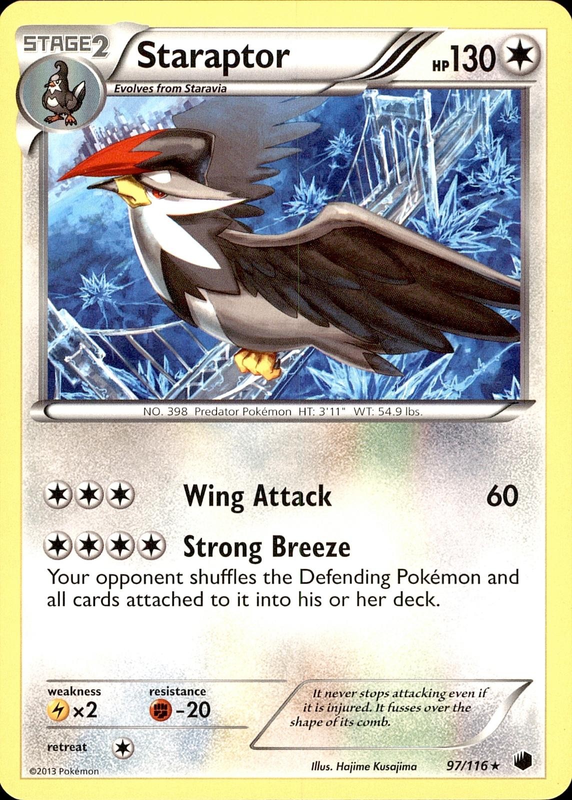 POKEMON STARAPTOR 97 PLASMA FREEZE 116 RARE LP