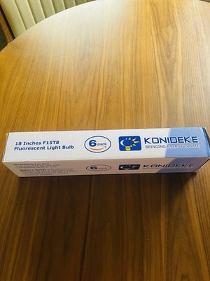 KONIDEKE F15T8/CW 18'' Flurescent Tube Light Bulbs 15W 4100K Cool White Lot of 5