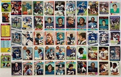 New York Giants Topps Panini Fleer NFL Football Cards 1960 to 2024 Lot of 55