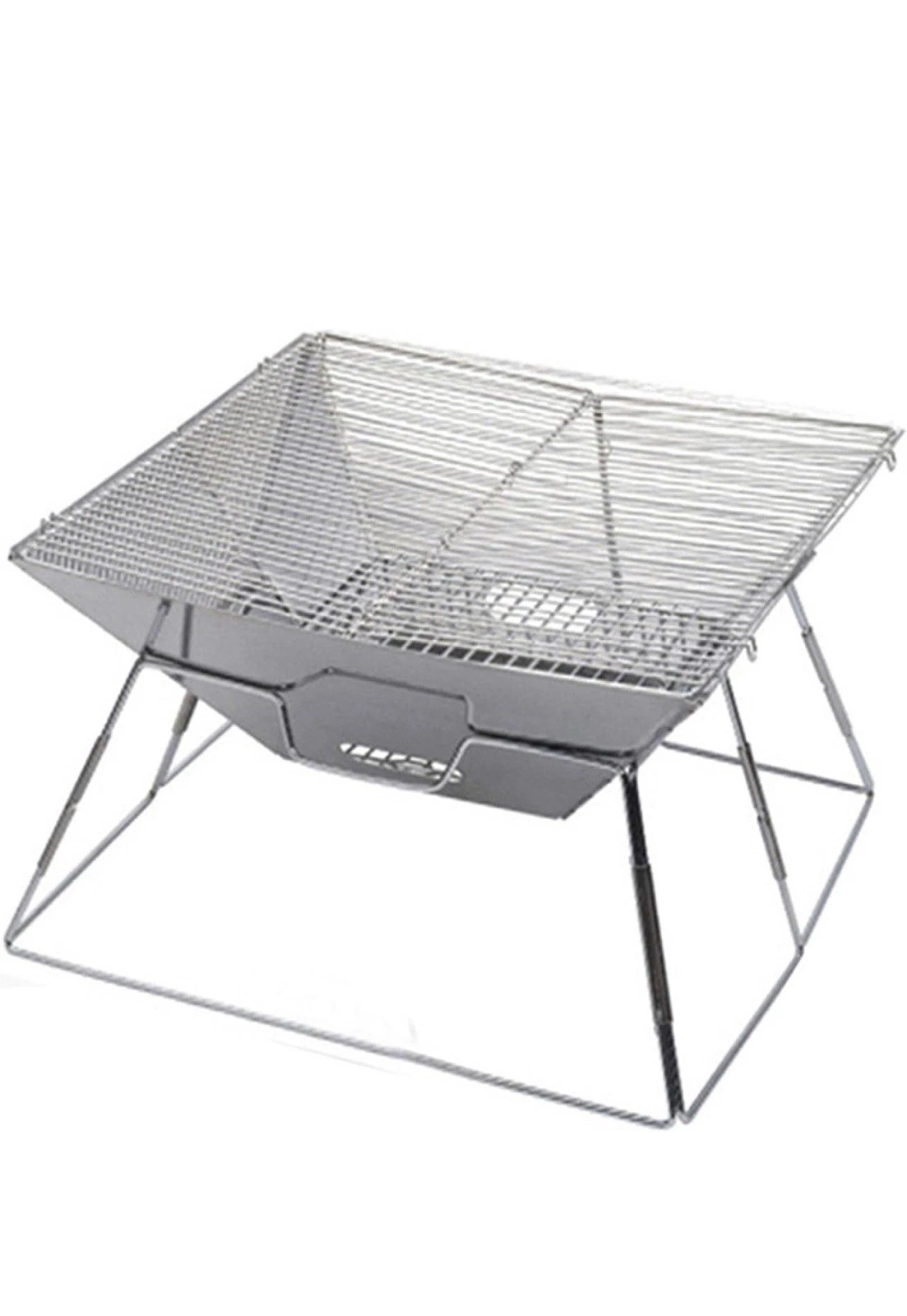 Stainless Steel Barbecue Portable Folding Camping Charcoal Grill Home Picnic